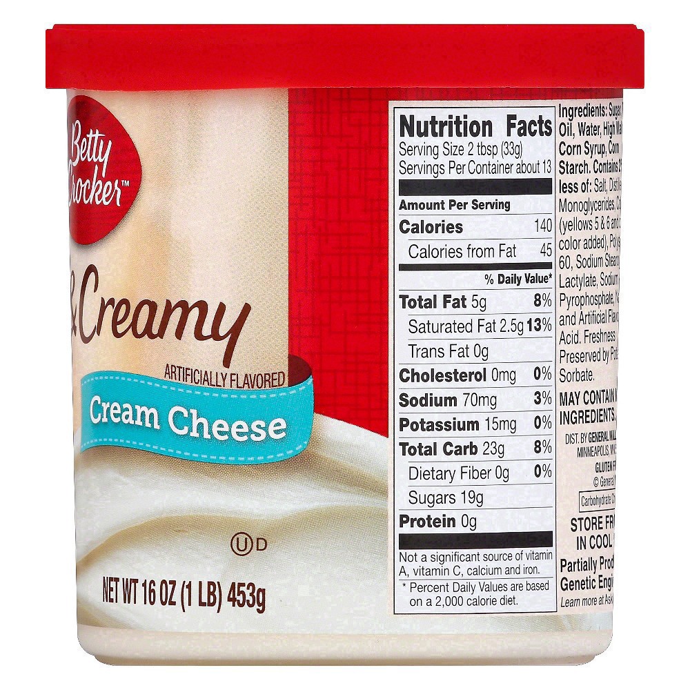 slide 30 of 148, Betty Crocker Rich And Creamy Cream Cheese Frosting, 16 oz