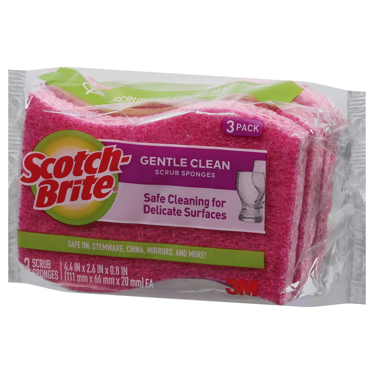slide 10 of 11, Scotch-Brite Gentle Clean Scrub Sponges 3 ea, 3 ct