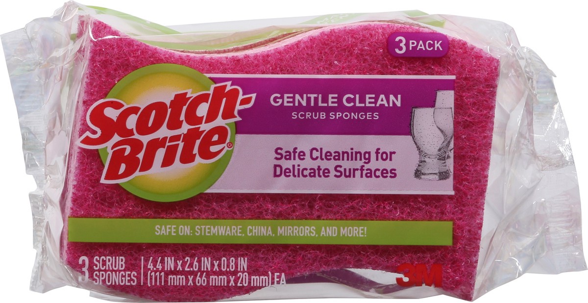 slide 4 of 11, Scotch-Brite Gentle Clean Scrub Sponges 3 ea, 3 ct