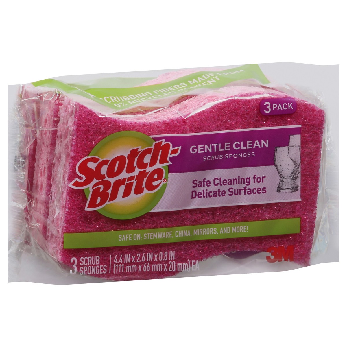 slide 11 of 11, Scotch-Brite Gentle Clean Scrub Sponges 3 ea, 3 ct