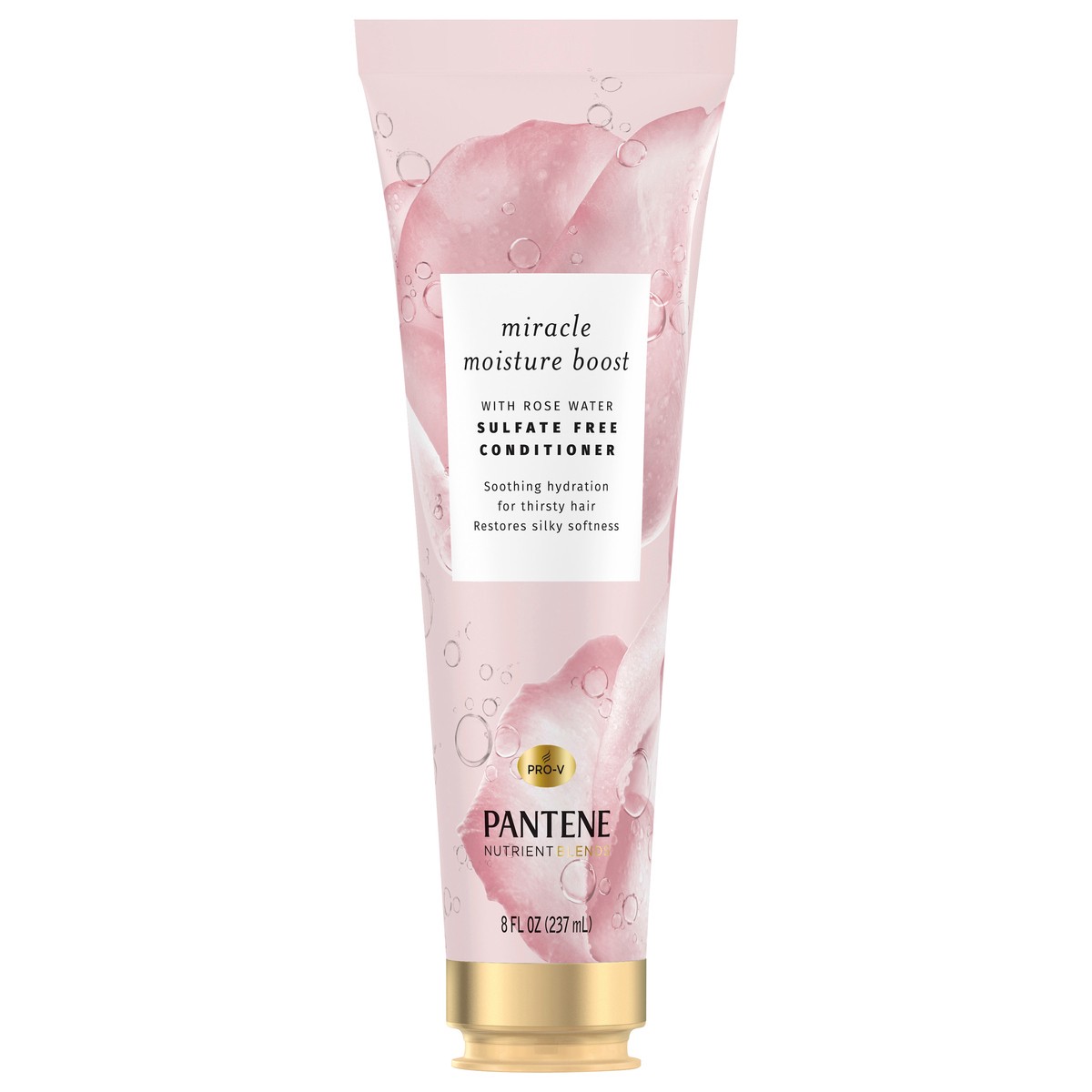 slide 1 of 3, Pantene Pro V Pantene Nutrient Blends Miracle Moisture Boost Rose Water Conditioner for Dry Hair, Sulfate Free, 8.0 fl oz, 8 fl oz