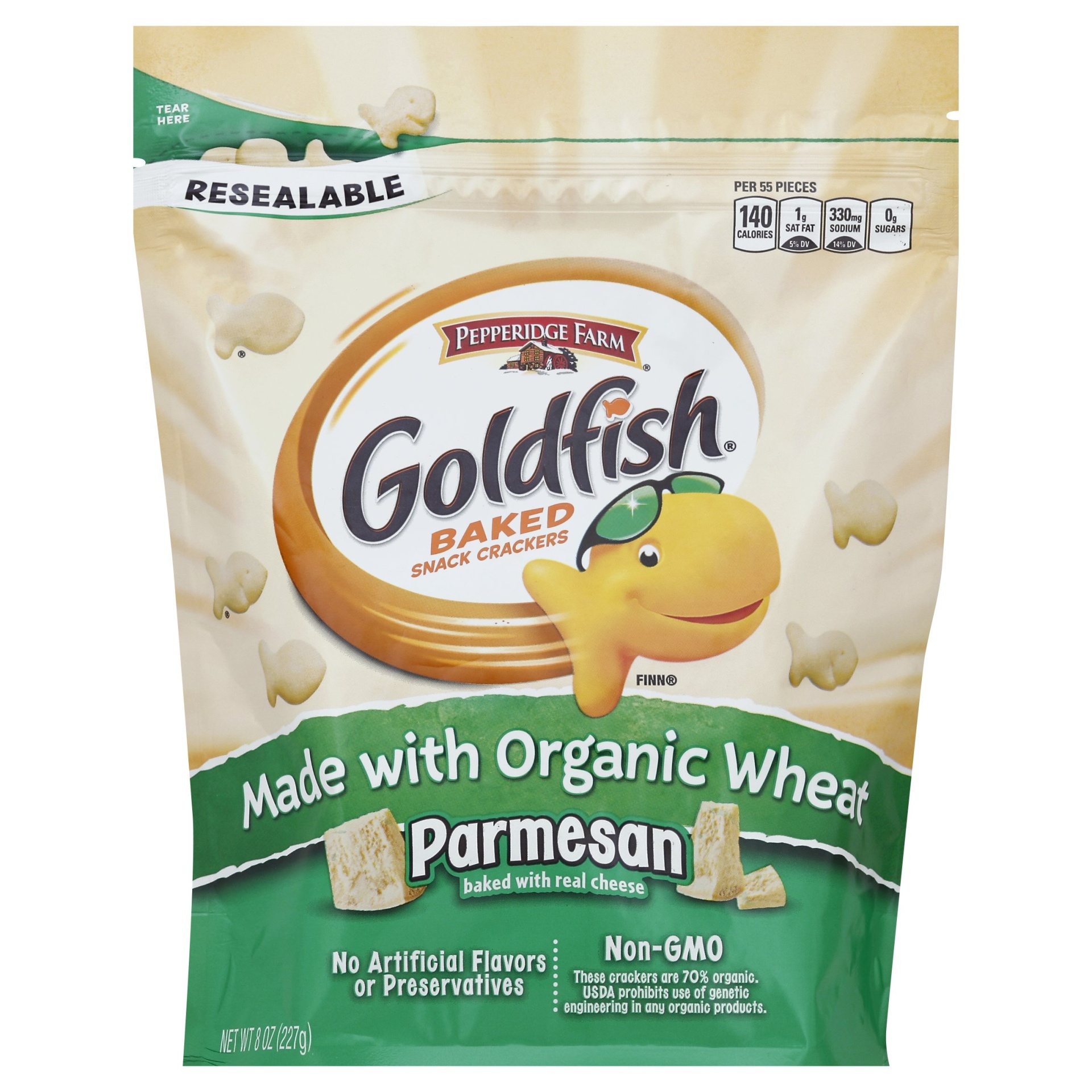 slide 1 of 1, Pepperidge Farm Goldfish Parmesan Baked Snack Crackers, 8 oz