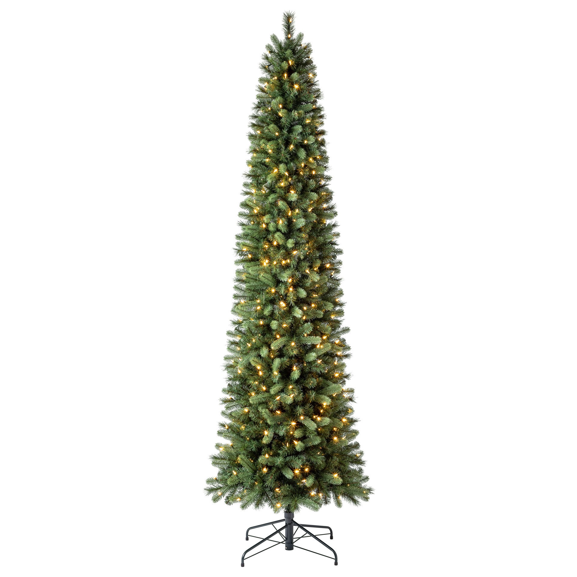 slide 4 of 8, 9ft. Pre-Lit Rothwell Slim Artificial Christmas Tree, Warm White Led Lights By Ashland, 9 ft