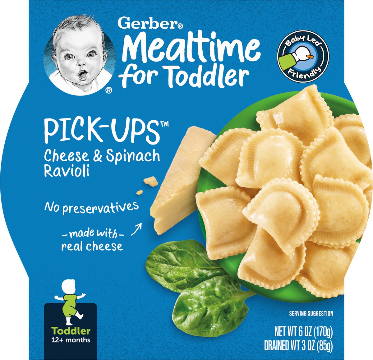 slide 5 of 13, Gerber Mealtime for Toddler Cheese & Spinach Ravioli Toddler 6 oz Meals Bowl, 6 oz