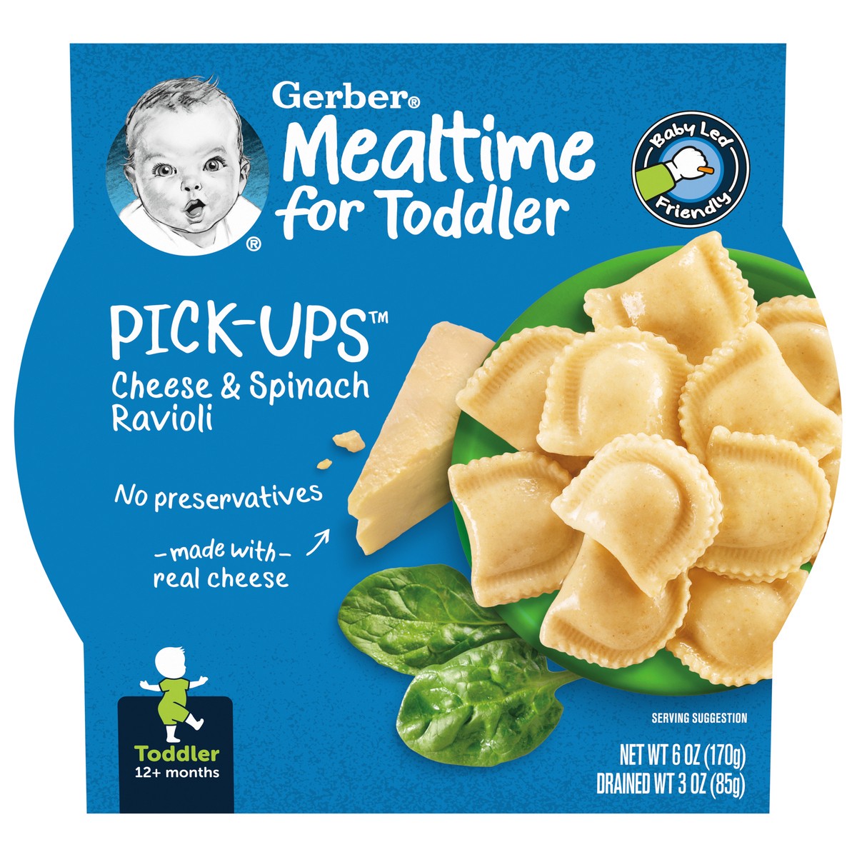 slide 1 of 13, Gerber Mealtime for Toddler Cheese & Spinach Ravioli Toddler 6 oz Meals Bowl, 6 oz