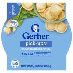 Gerber Toddler Food Cheese & Spinach Ravioli Pick-Ups