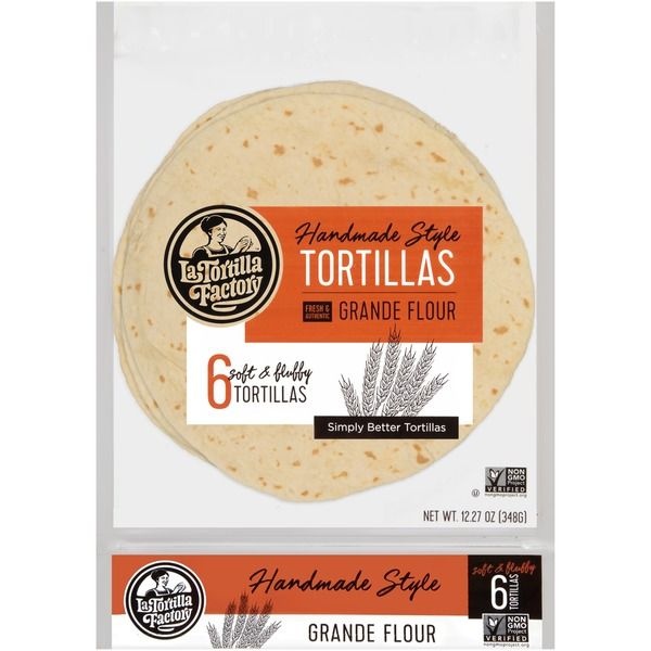 slide 1 of 5, La Tortilla Factory Tortillas 6 ea, 