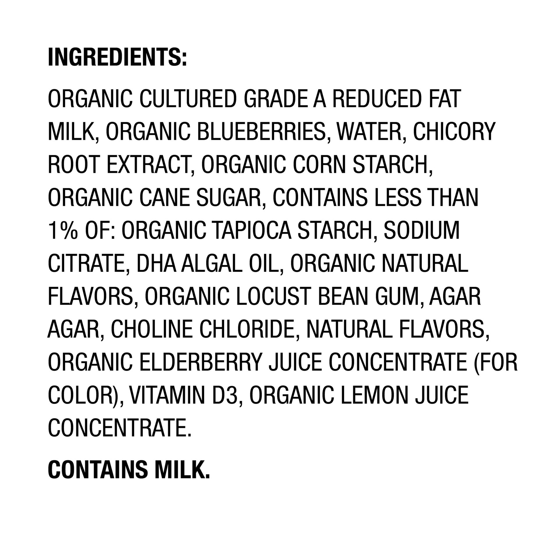 slide 10 of 10, Horizon Organic Growing Years Low Fat Yogurt Pouch with 50mg DHA Omega-3 and Choline, Blueberry, 3.5oz, 3.5 oz