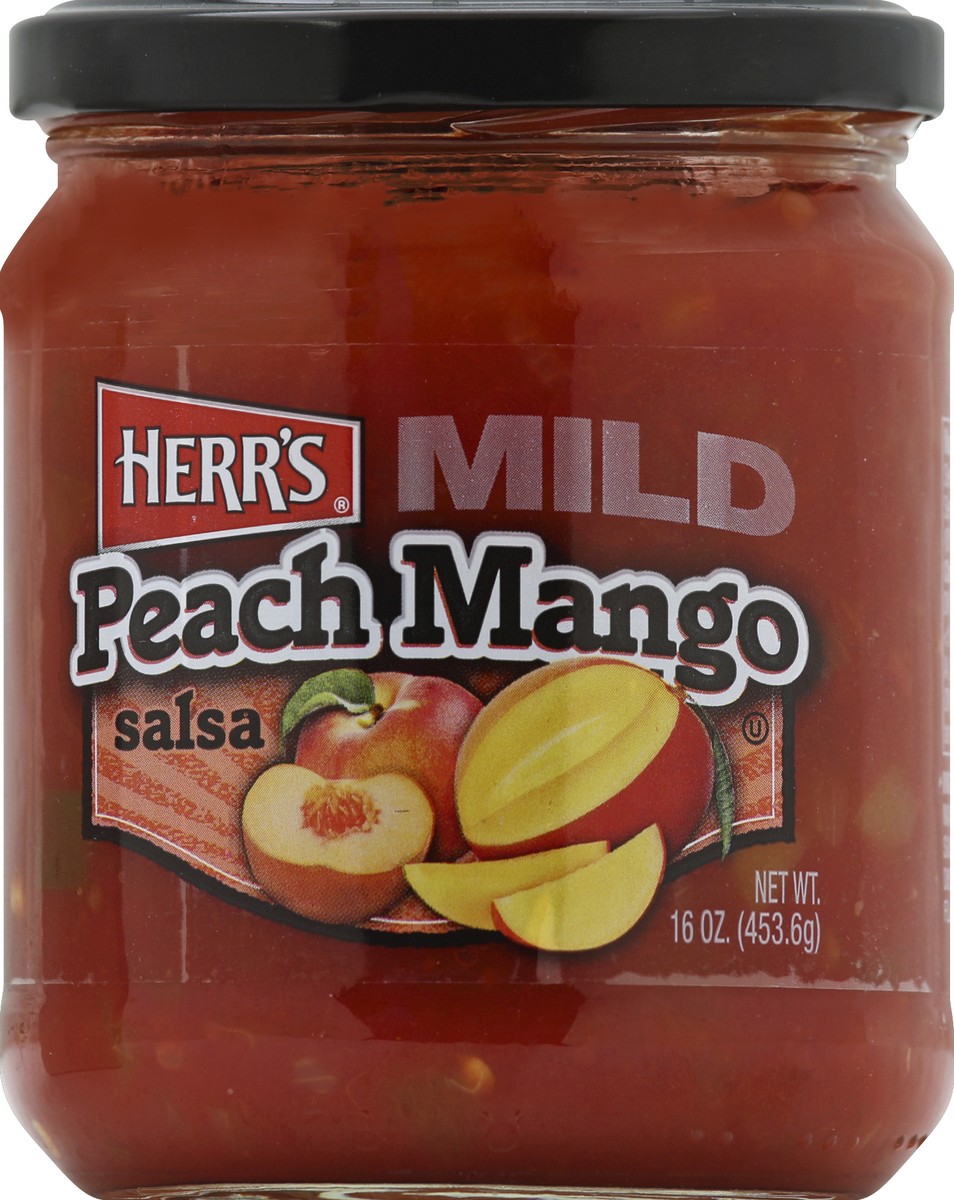 slide 5 of 6, Herr's Peach Mango Salsa, 16 oz