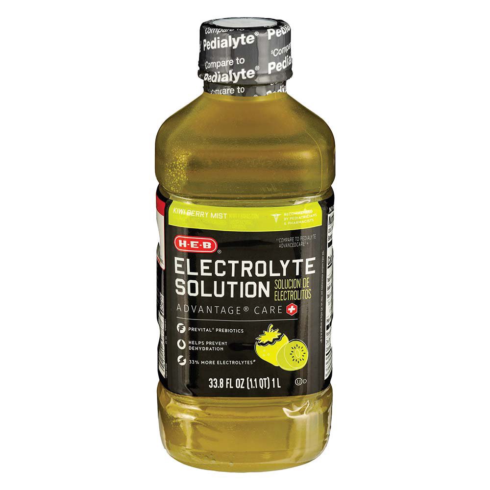 slide 1 of 1, H-E-B Electrolyte Solution - Kiwi Berry, 1 liter