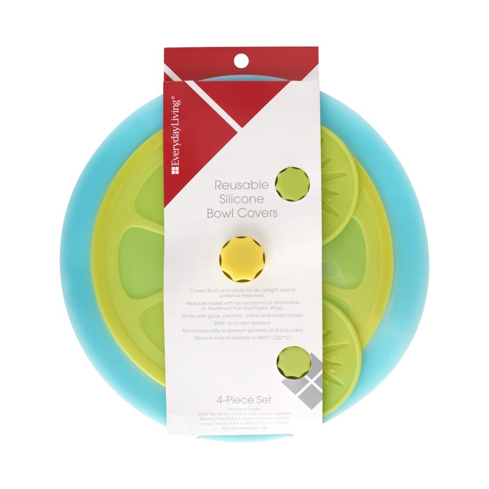 slide 2 of 2, Everyday Living Silicone Bowl Covers, 4 ct