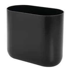 InterDesign Cade Slim Waste Can, 10.56 in x 5.5 in x 9.77 in, Black