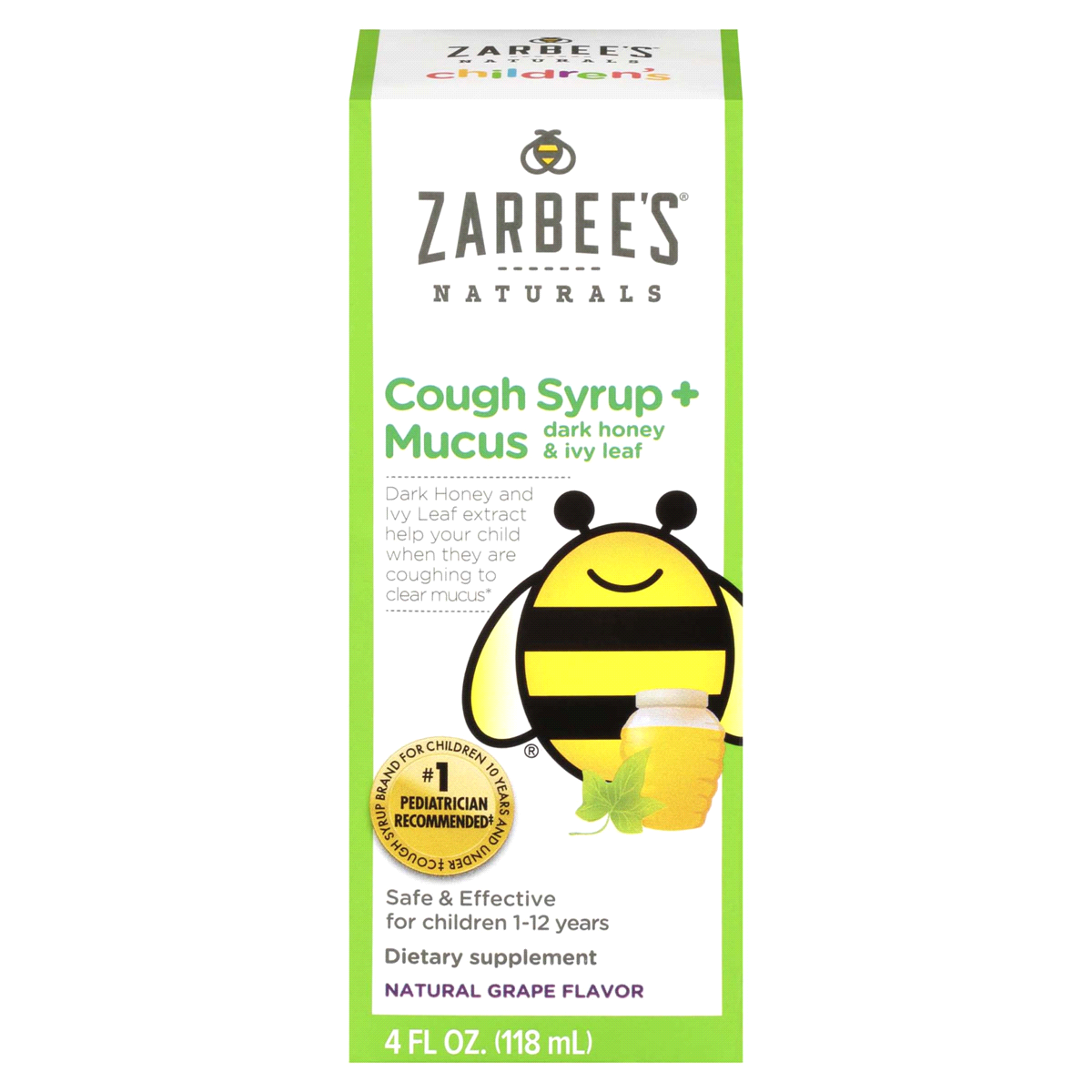 slide 1 of 1, Zarbee's Naturals Grape Cough Syrup & Mucus Reducer, 5 fl oz