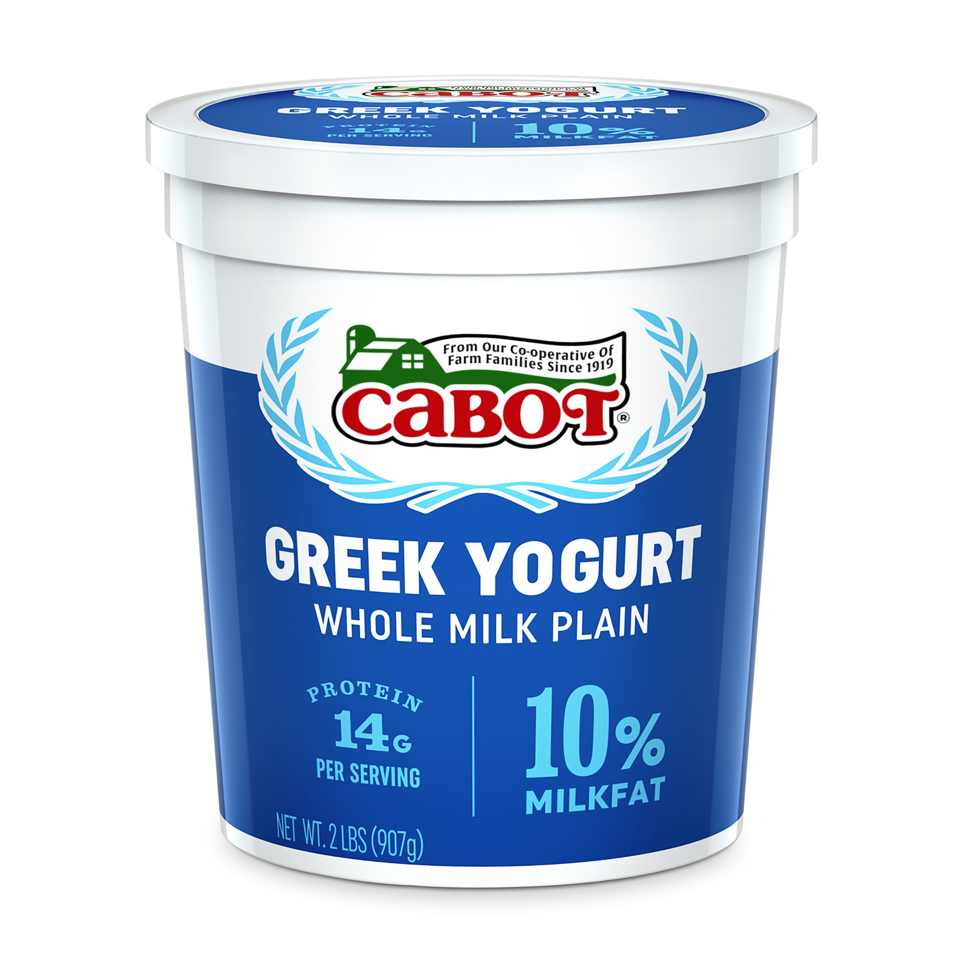 slide 1 of 2, Cabot Creamery Plain Greek Yogurt 2 lb, 32 oz