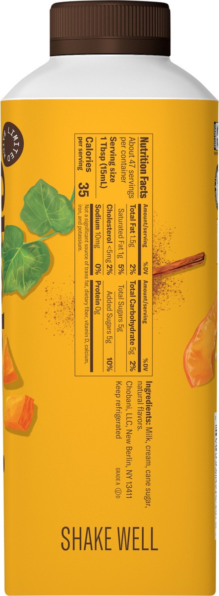 slide 7 of 12, Chobani Coffee Creamer Limited Batch Pumpkin Spice 24 fl oz, 24 fl oz