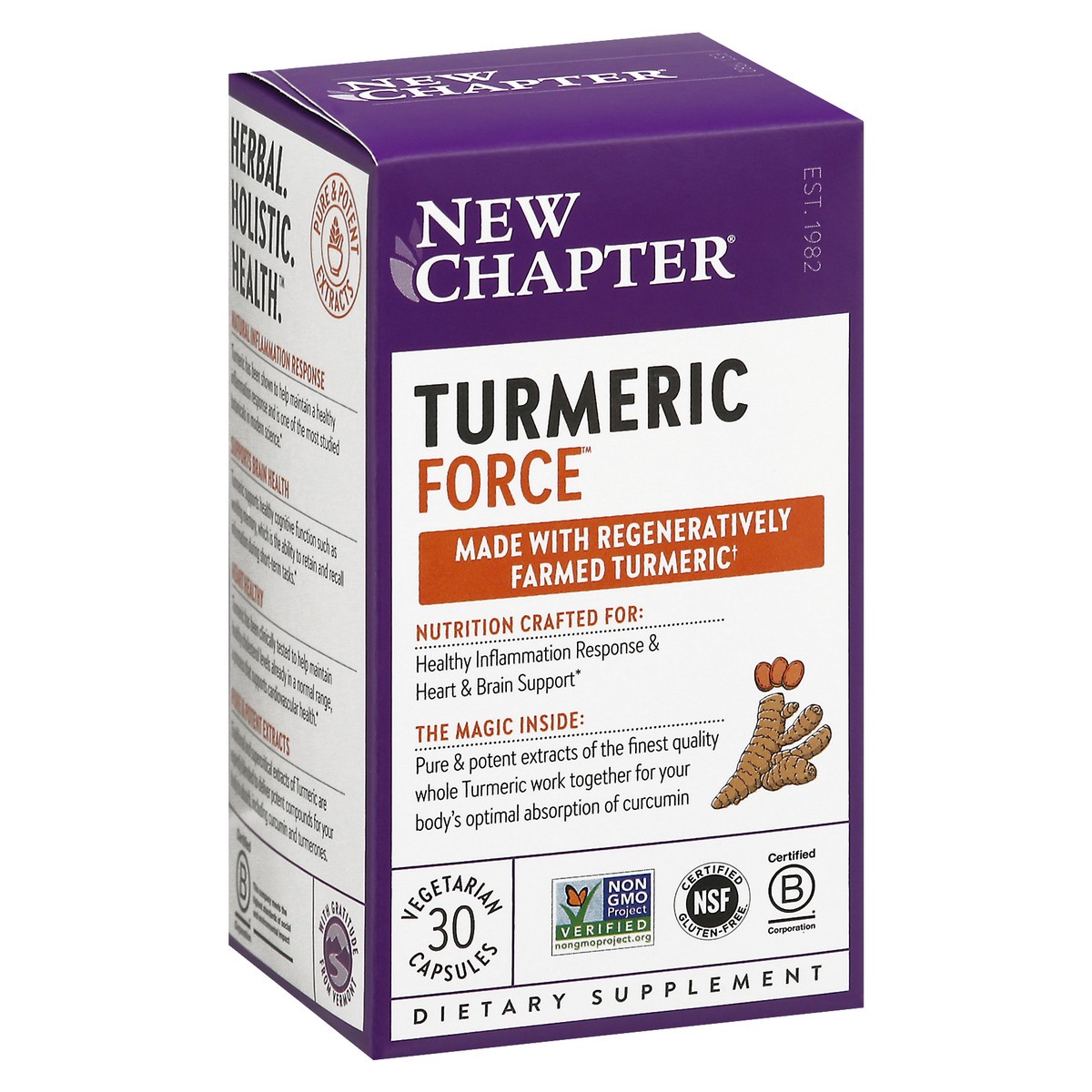 slide 2 of 9, New Chapter Turmeric Force, 30 ct