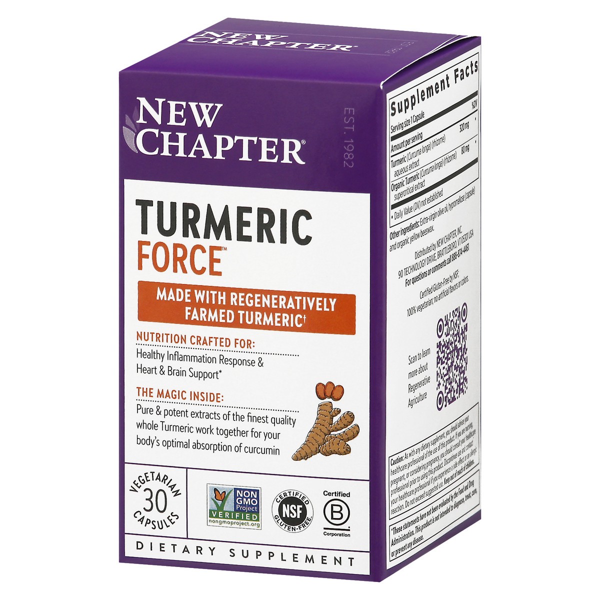 slide 4 of 9, New Chapter Turmeric Force, 30 ct