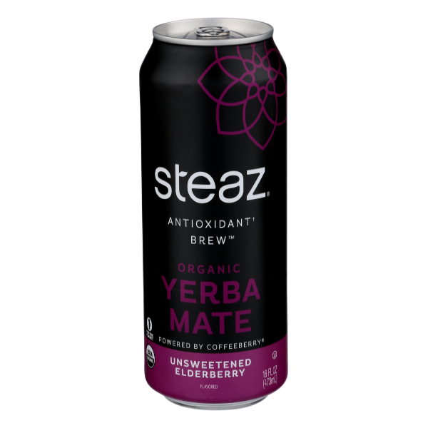 slide 1 of 1, Steaz Organic Unsweetened Elderberry Yerba Mate - 16 fl oz, 1 ct