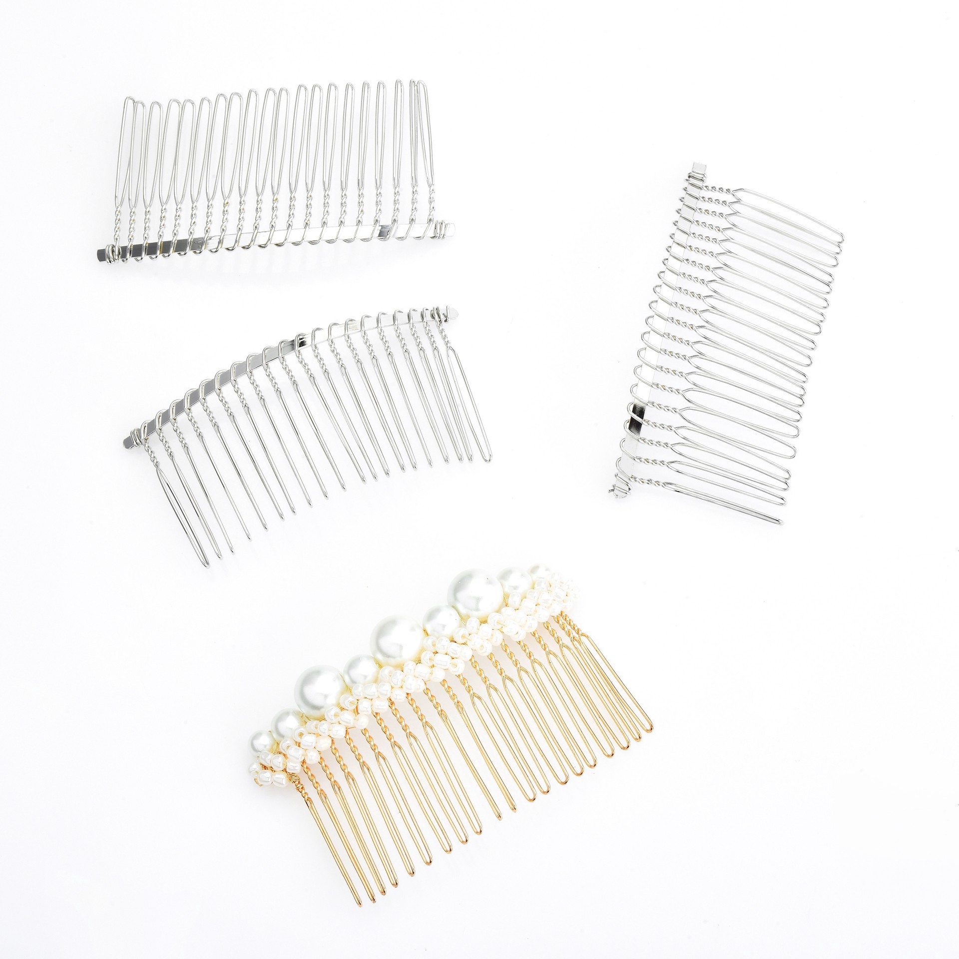 slide 3 of 3, 75mm Metal Side Combs, 5ct. By Bead Landing, 75mm