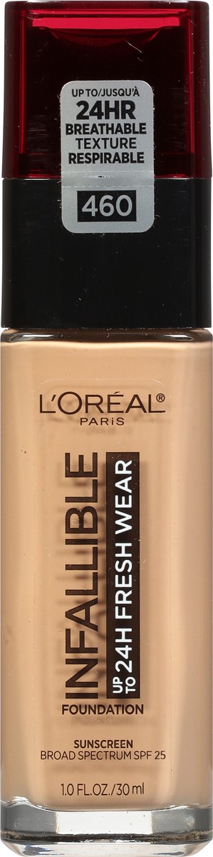 slide 3 of 12, L'Oréal Infallible 24-Hour Fresh Wear Lightweight Foundation - Golden Beige, 1 fl oz