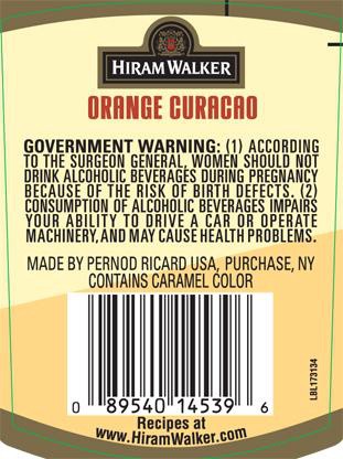 slide 3 of 5, Hiram Walker Orange Curacao 750mL Bottle, 750 ml