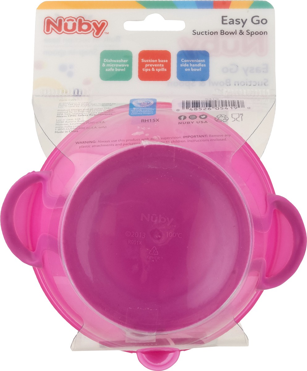 slide 2 of 10, Nuby 6m+ Easy Go Suction Bowl & Spoon 1 ea, 1 ct