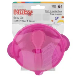 Nuby 6m+ Easy Go Suction Bowl & Spoon 1 ea
