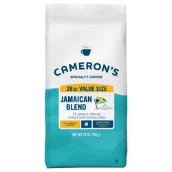 Cameron's Coffee Medium-Dark Roast Whole Bean Smooth Jamaican Blend Coffee 28 oz