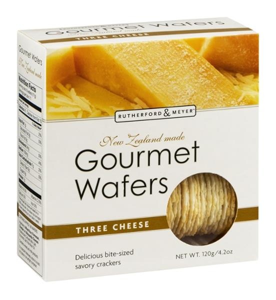 slide 1 of 1, Rutherford & Meyer Three Cheese Gourmet Wafers, 4.2 oz