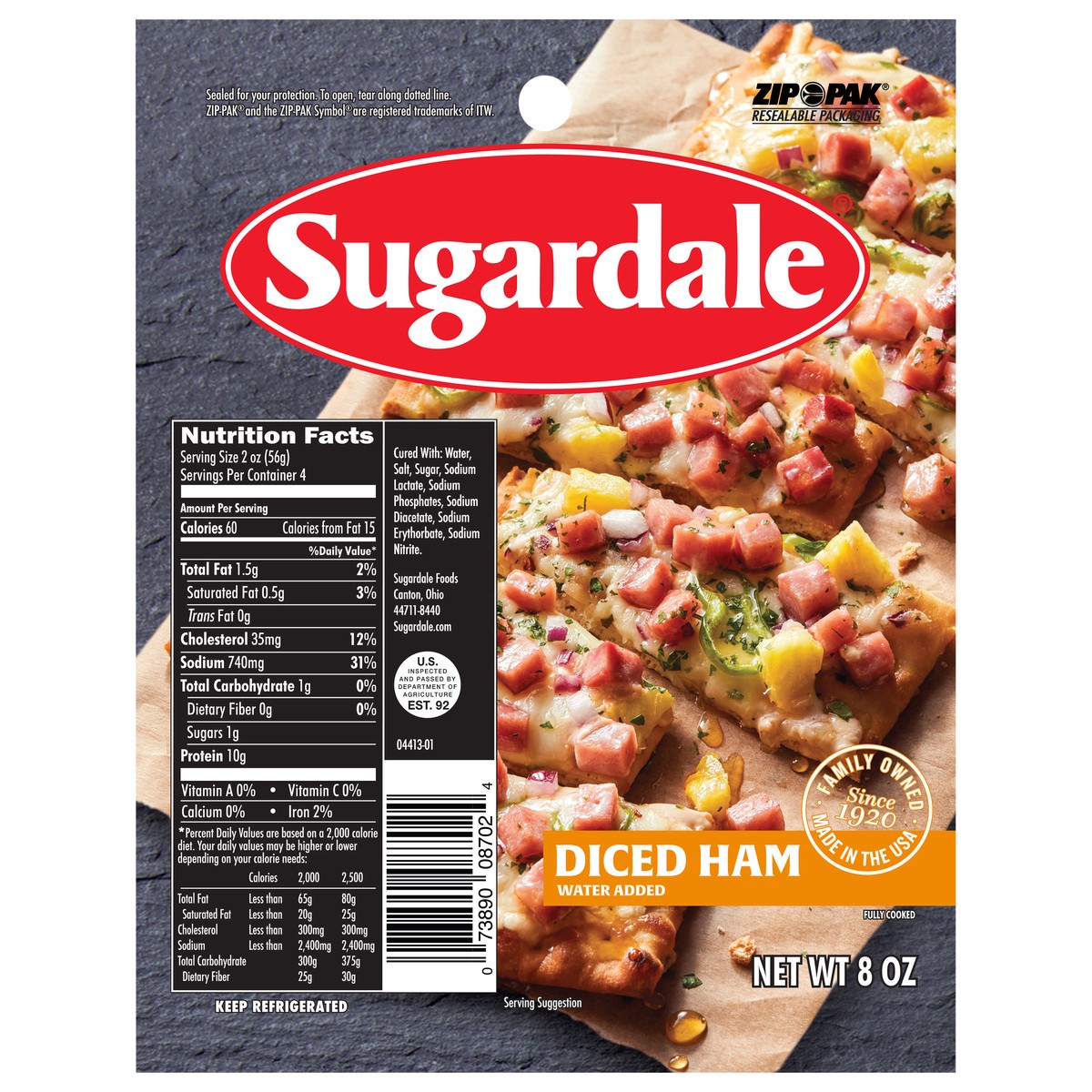 slide 1 of 13, Sugardale Diced Ham 8 oz, 8 oz