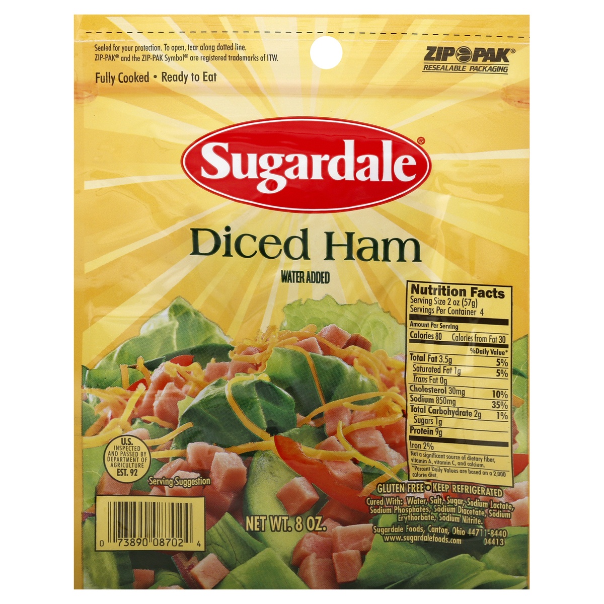 slide 1 of 1, Sugardale Diced Ham, 8 oz