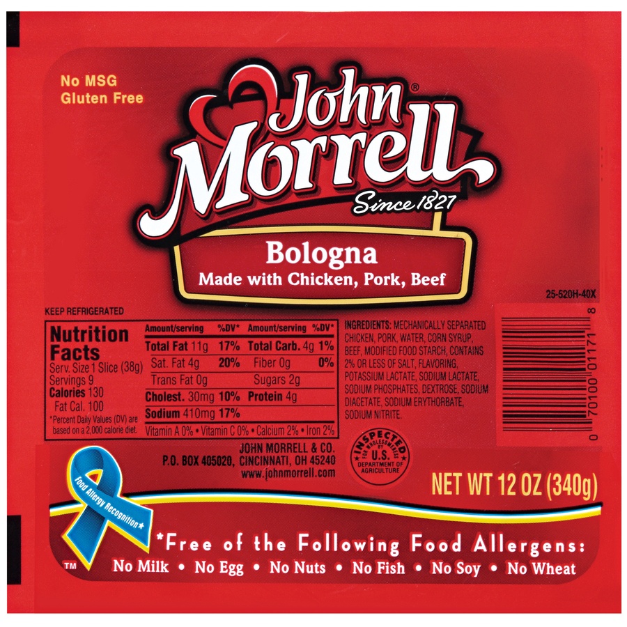 slide 1 of 2, John Morrell Meat Bologna, 12 oz