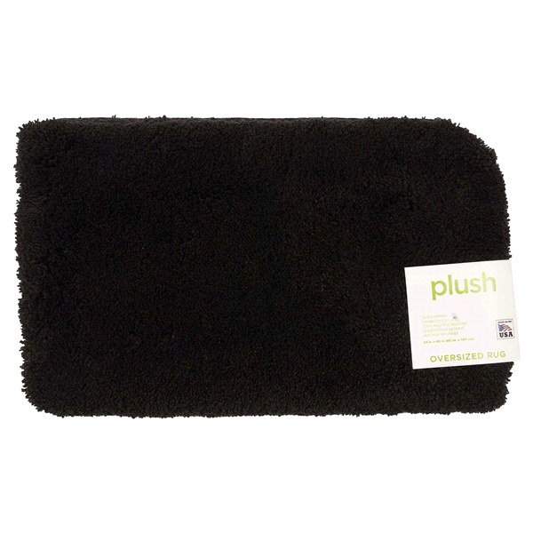 slide 3 of 5, Mohawk Plush Bath Rug, Black, 24 in x 40 in