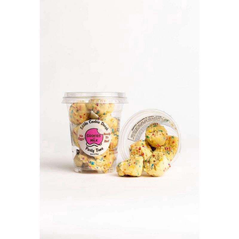 slide 1 of 5, Cookies-n-Milk Edible Party Time Cookie Dough 6 oz, 6 oz