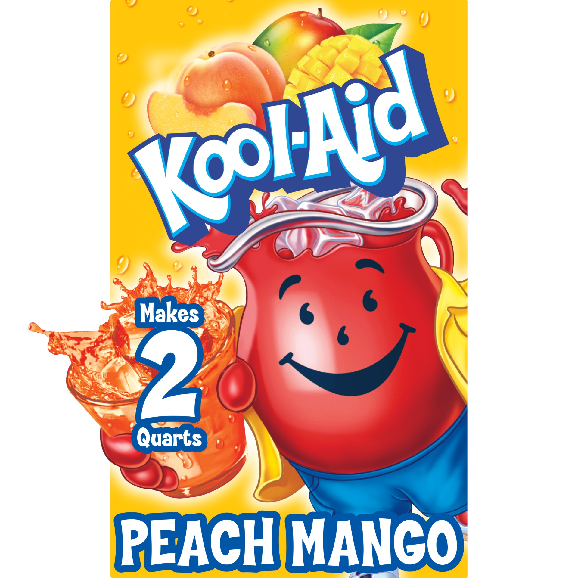 slide 1 of 5, Kool-Aid Unsweetened Peach Mango Artificially Flavored Powdered Soft Drink Mix Packet, 0.14 oz