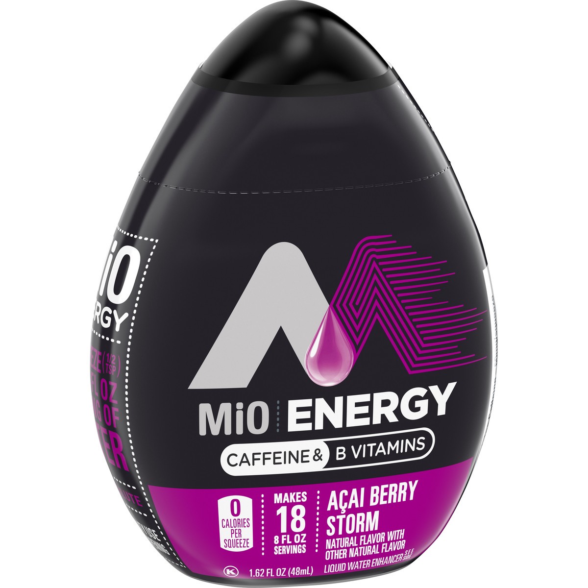 slide 8 of 9, mio Energy Acai Berry Flavored with other natural flavor Liquid Water Enhancer, 1.62 fl oz Bottle, 1.62 fl oz