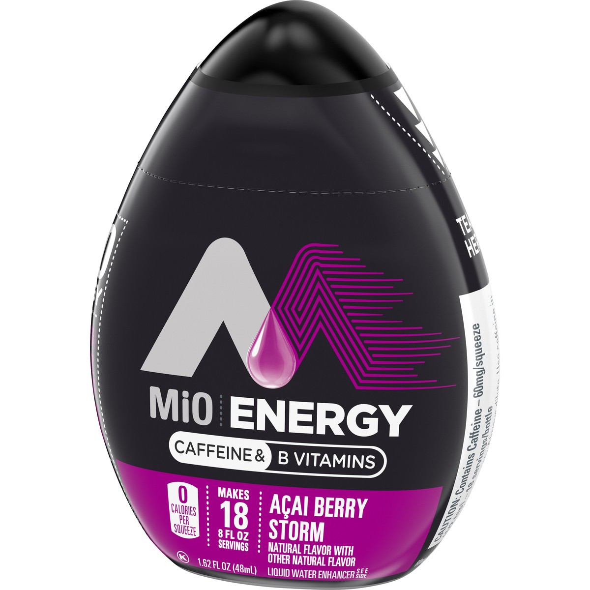 slide 7 of 9, mio Energy Acai Berry Flavored with other natural flavor Liquid Water Enhancer, 1.62 fl oz Bottle, 1.62 fl oz