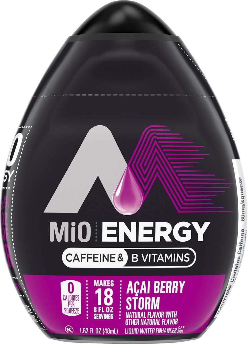 slide 3 of 9, mio Energy Acai Berry Flavored with other natural flavor Liquid Water Enhancer, 1.62 fl oz Bottle, 1.62 fl oz