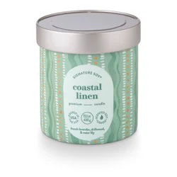 Signature Soy Coastal Linen Scented Jar Candle
