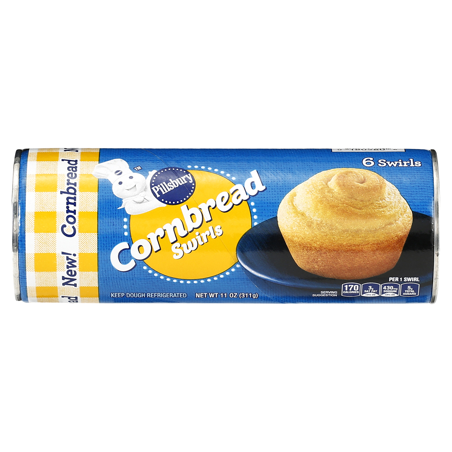 slide 1 of 3, Pillsbury Cornbread Swirls, 6 ct., 11 oz., 6 ct