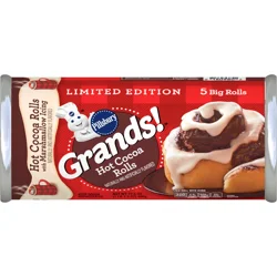 Grands! Limited Edition Hot Cocoa Rolls with Marshmallow Icing, Makes 5 Big Rolls, 17.5 oz