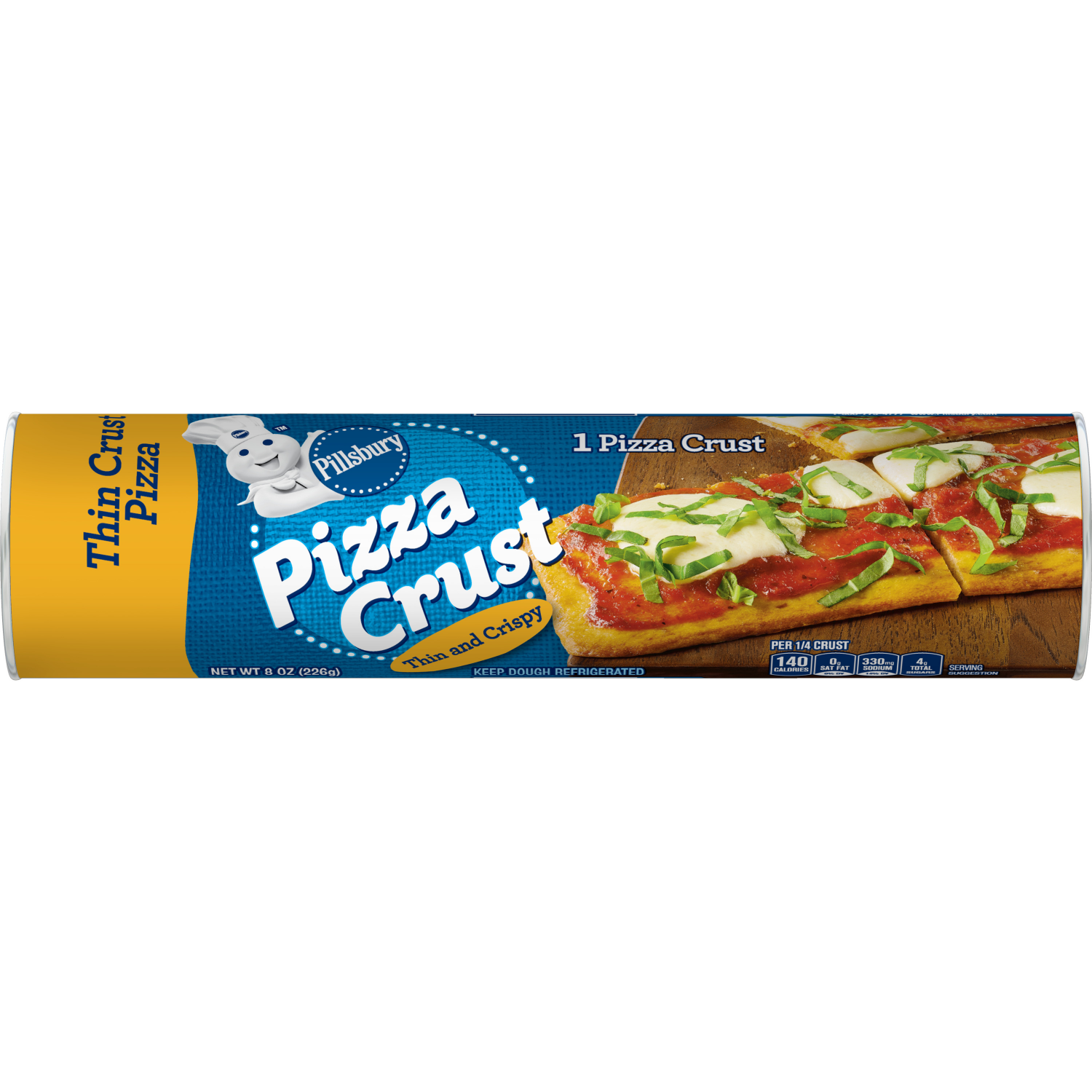 slide 1 of 5, Pillsbury Thin and Crispy Pizza Crust Dough, 8 oz, 1 ct
