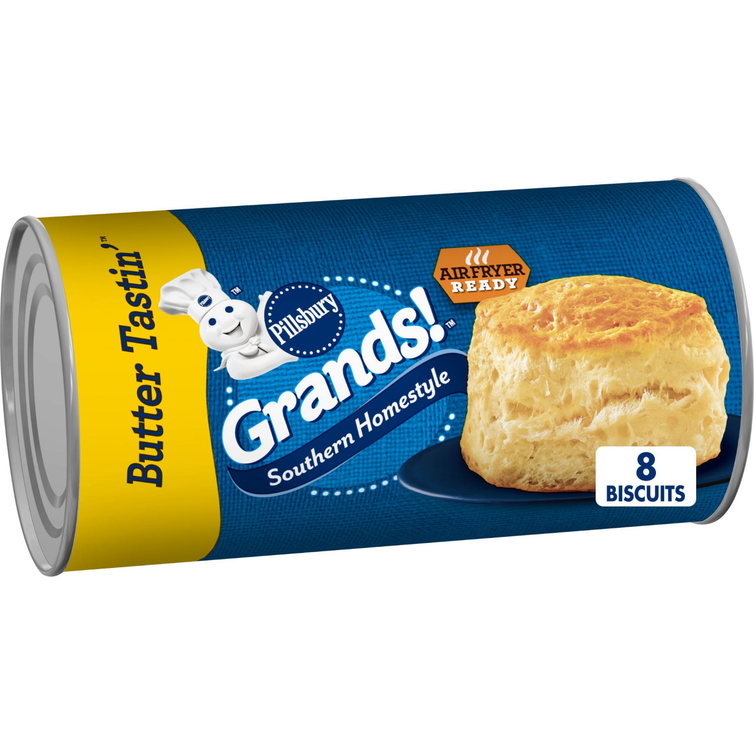 slide 1 of 8, Grands! Southern Homestyle Butter Tastin' Biscuits, 8 Ct, 16.3 oz, 8 ct