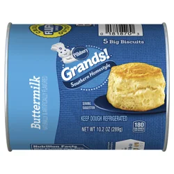 Pillsbury Grands! Southern Homestyle Buttermilk Biscuits, 5 Big ct, 10.2 oz Can