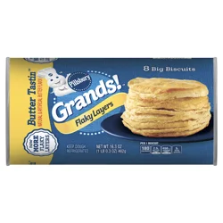 Grands! Flaky Layers Butter Tastin' Refrigerated Biscuit Dough, 8 Ct, 16.3 oz