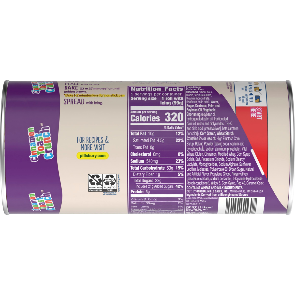 slide 2 of 3, Pillsbury Grands! Cinnamon Rolls, Peaches & Cream Icing, 5 ct