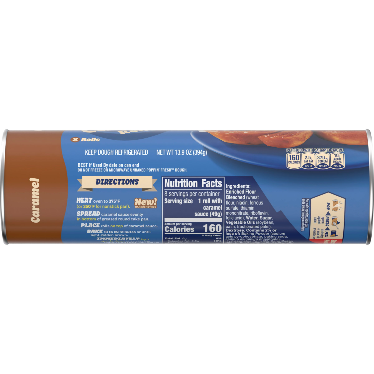 slide 3 of 4, Pillsbury Flaky Caramel Rolls, Refrigerated Canned Pastry Dough, 8 Ct, 13.9 oz, 8 ct, 13.9 oz