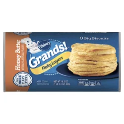 Pillsbury Grands Flaky Layers, Honey Butter Biscuits, Easter Baking, Refrigerated Dough, 8 Ct, 16.3 oz