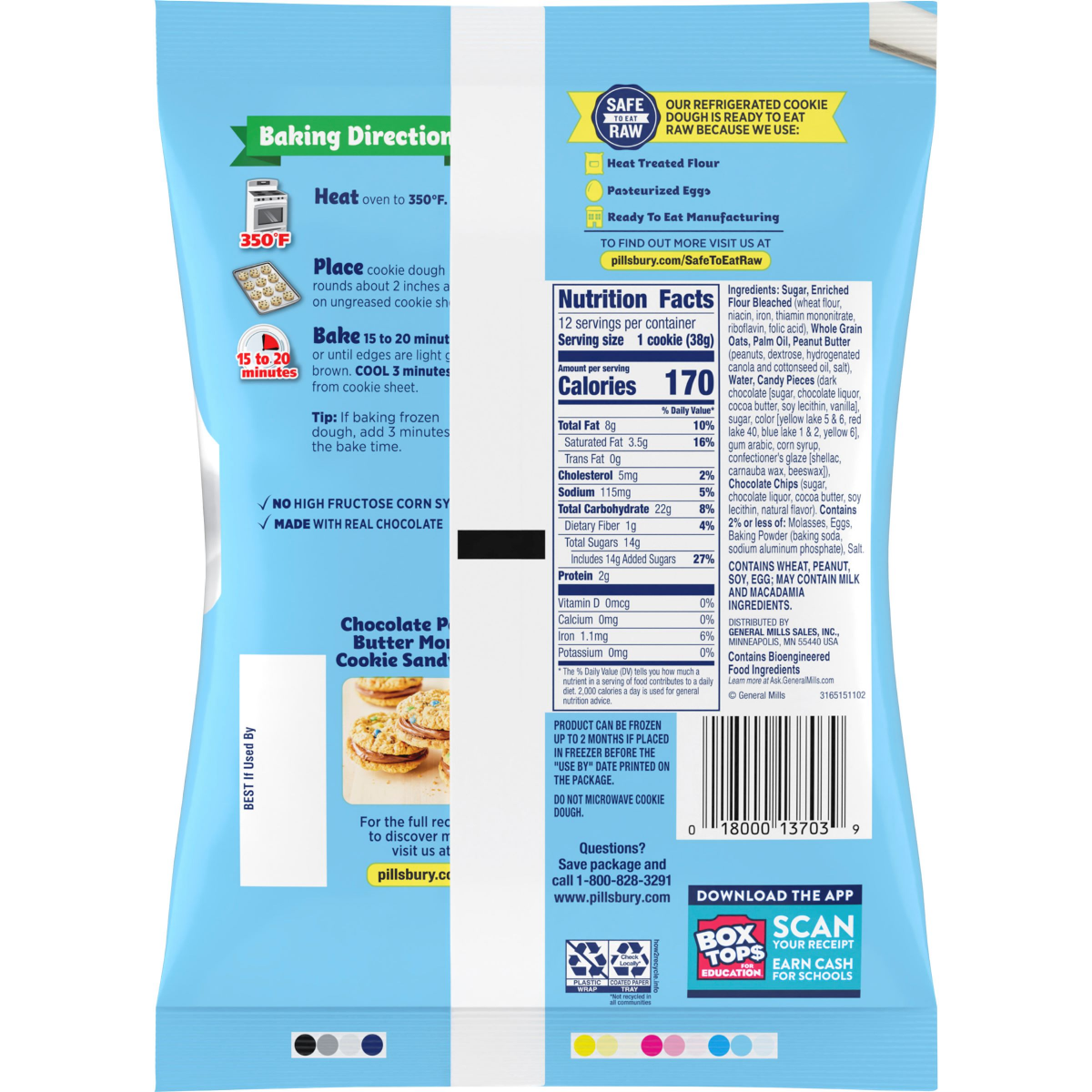 slide 2 of 2, Pillsbury Ready to Bake Monster Cookies - 16oz/12ct, 12 ct; 16 oz