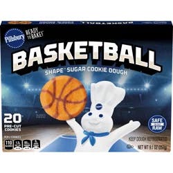 Pillsbury Ready to Bake! Basketball Shape Sugar Cookie Dough 20 Count, 9.1 OZ